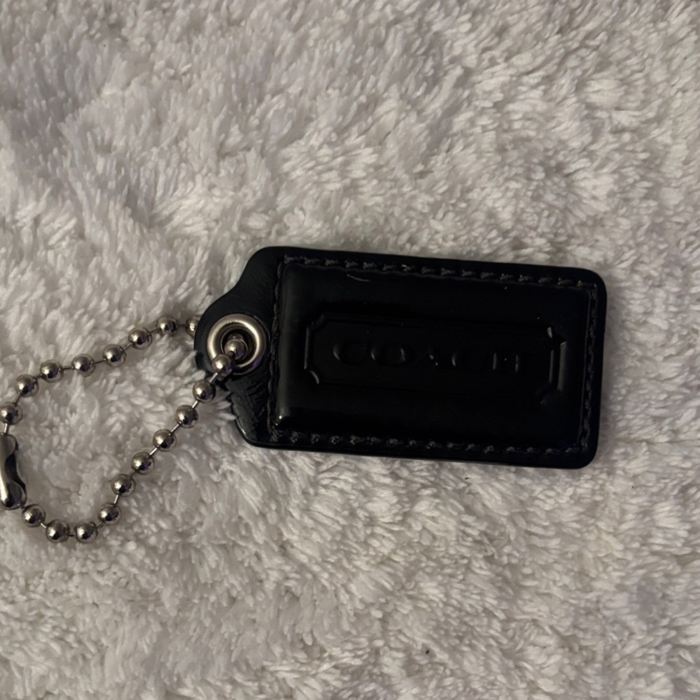 Coach Black Leather Key Holder